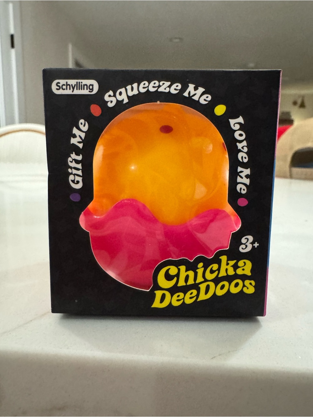 Schylling NeeDoh Chicka DeeDoos Orange Pink Squeeze Fidget Toy NIB
